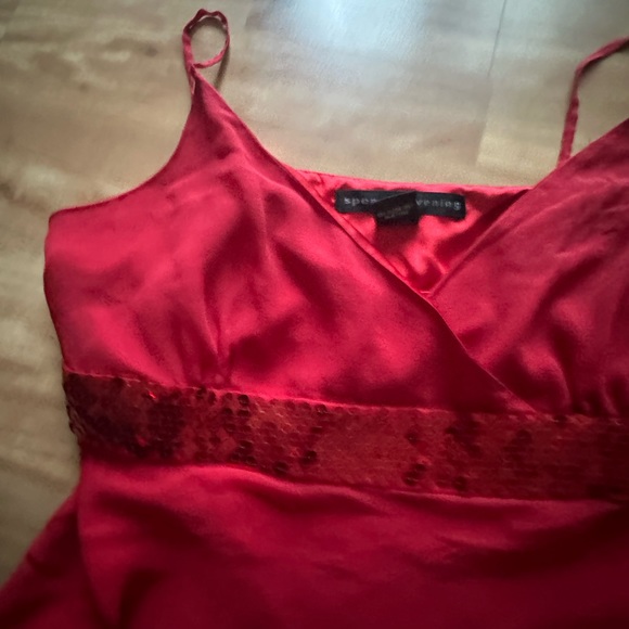 Women’s red vintage sparkly holiday top/cami - Picture 2 of 6